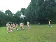 女足球隊員裸體練習手淫